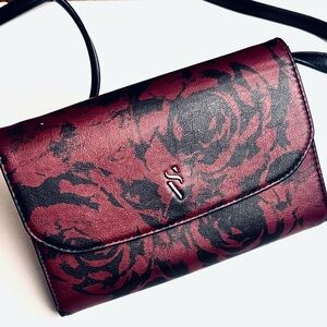 Vera wang Red and Black Floral Women's Bag